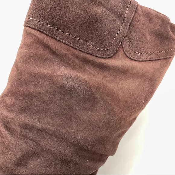 Blondo Slouch Brown Suede Heeled Boots 8 - Picture 12 of 12